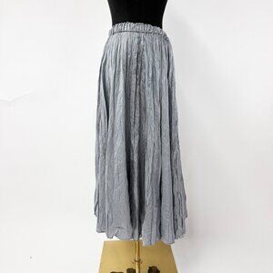 SILVER PLEATED METALLIC MAXI DRESS JZ1002